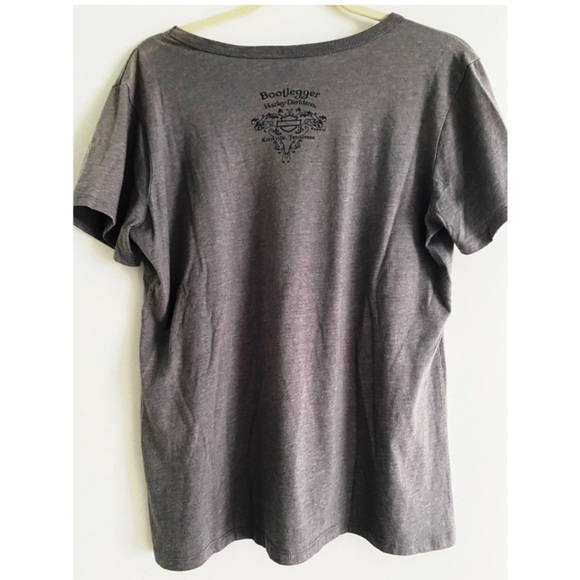 HARLEY DAVIDSON Grey Graphic T Shirt - Picture 4 of 6